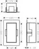 Einbau Abfalleimer mit befliesbarer Tür in mattschwarz, gestaltet für die Integration in Möbelstücke. Produkt von Hansgrohe mit klaren Linien und praktischem Design.